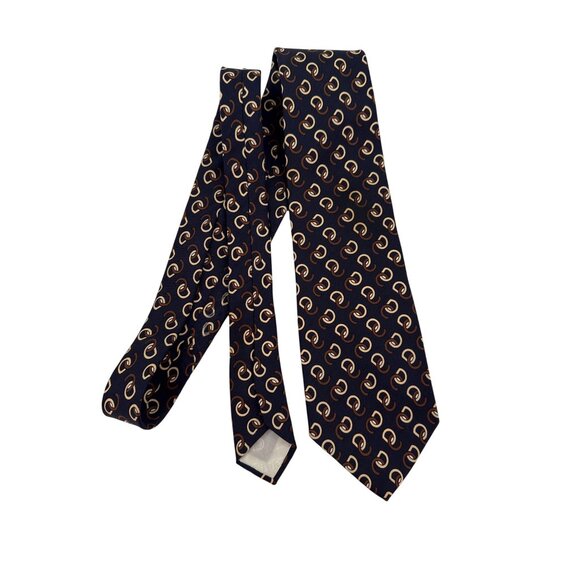 Christian Dior Logo Cravates All Silk Tie With Interlocking Pattern - Picture 5 of 5